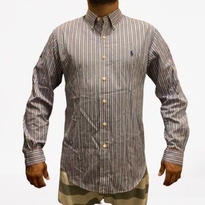 Ralph Lauren 120’s Poplin Blue Striped Shirt